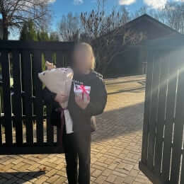 Liliju Kompozīcija - 9 baltas lilijas